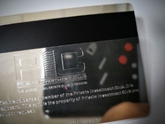 بطاقة عضوية معدنية من الفضة الإسترليني مع شريط مغناطيسي هيكو